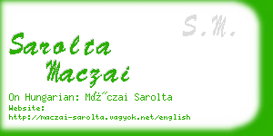 sarolta maczai business card